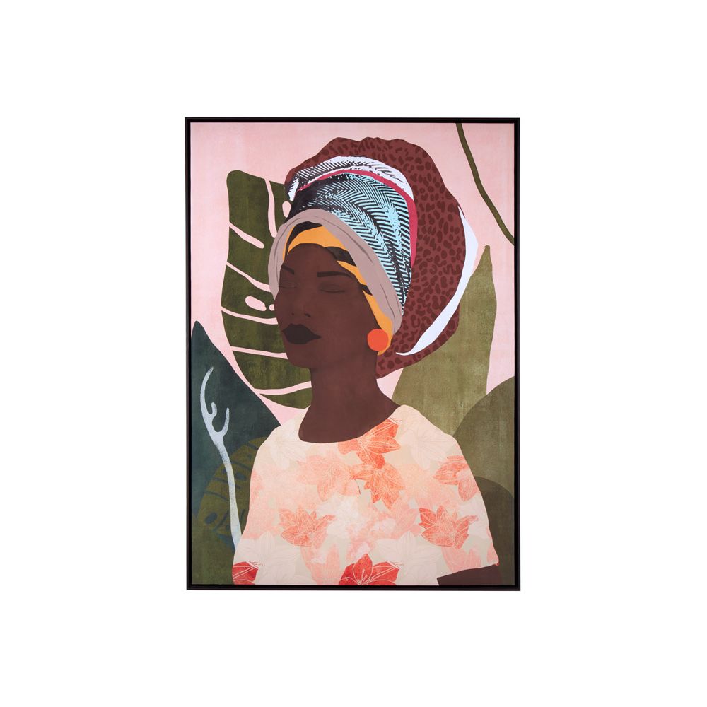 Quadro donna con cornice 70x100cm L'Oca Nera