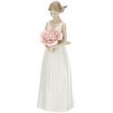 sveva porcellana 21cm bianca fiore rosa