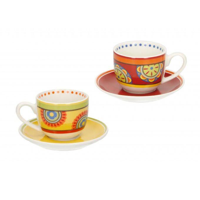tazzina caffe mediterranea set 2 pz porcellana brandani
