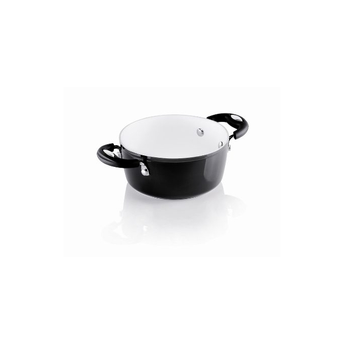 Casseruola 20 2 manici l.ceramica black Bialetti