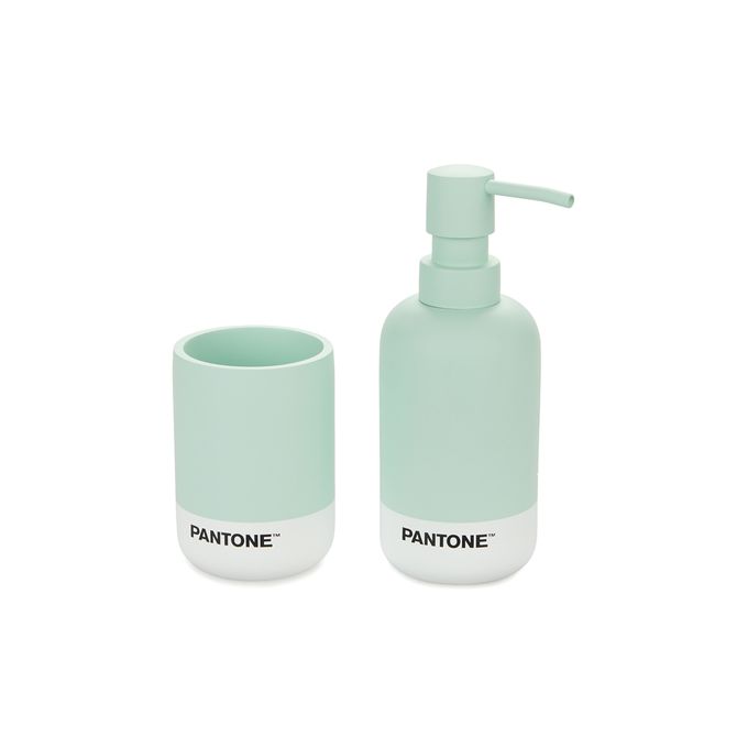 Set Bagno Pantone Verde Polyresin