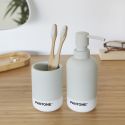 Set Bagno Pantone Grigio Polyresin