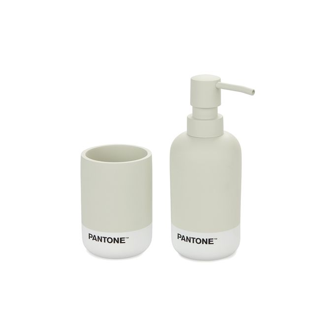 Set Bagno Pantone Grigio Polyresin