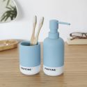 Set Bagno Pantone Azzurro Polyresin