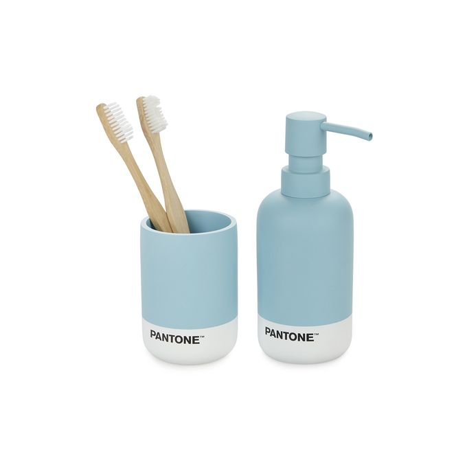 Set Bagno Pantone Azzurro Polyresin