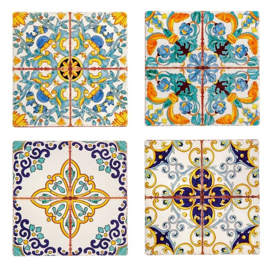Piastrelle con decori assortiti in ceramica e sughero Medicea Brandani
