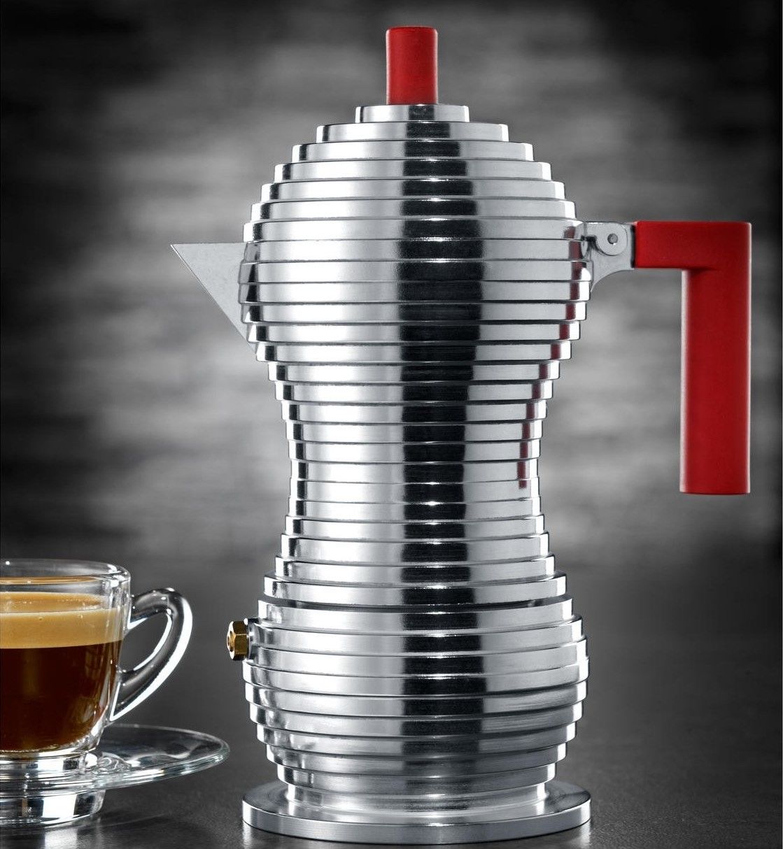 Caffettiera pulcina rossa 6 tazze Alessi