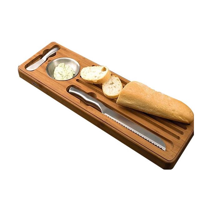 Tagliere pane con accessori Brandani