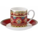 Set 6 tazze caffè con piattino rosse Samarkand Villeroy & Boch