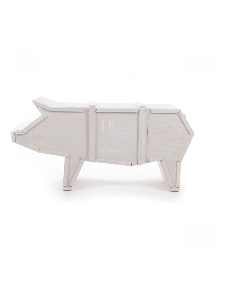 Mobile In Legno Sending Animals -Maiale Bianco Seletti