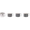 Tazze Espresso In Un Rack Bianco E Nero