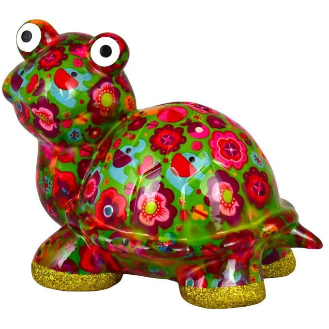 Money Box Turtle Zeppy - verde-rossa Pomme Pidou