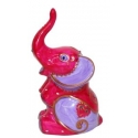 Mini elefante seduto (alt.8cm) fuxia Soizick