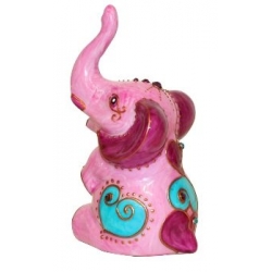 Mini elefante seduto rosa...
