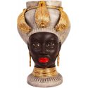 Iside Donna Volto Opaco Con Lustri Foglie Oro