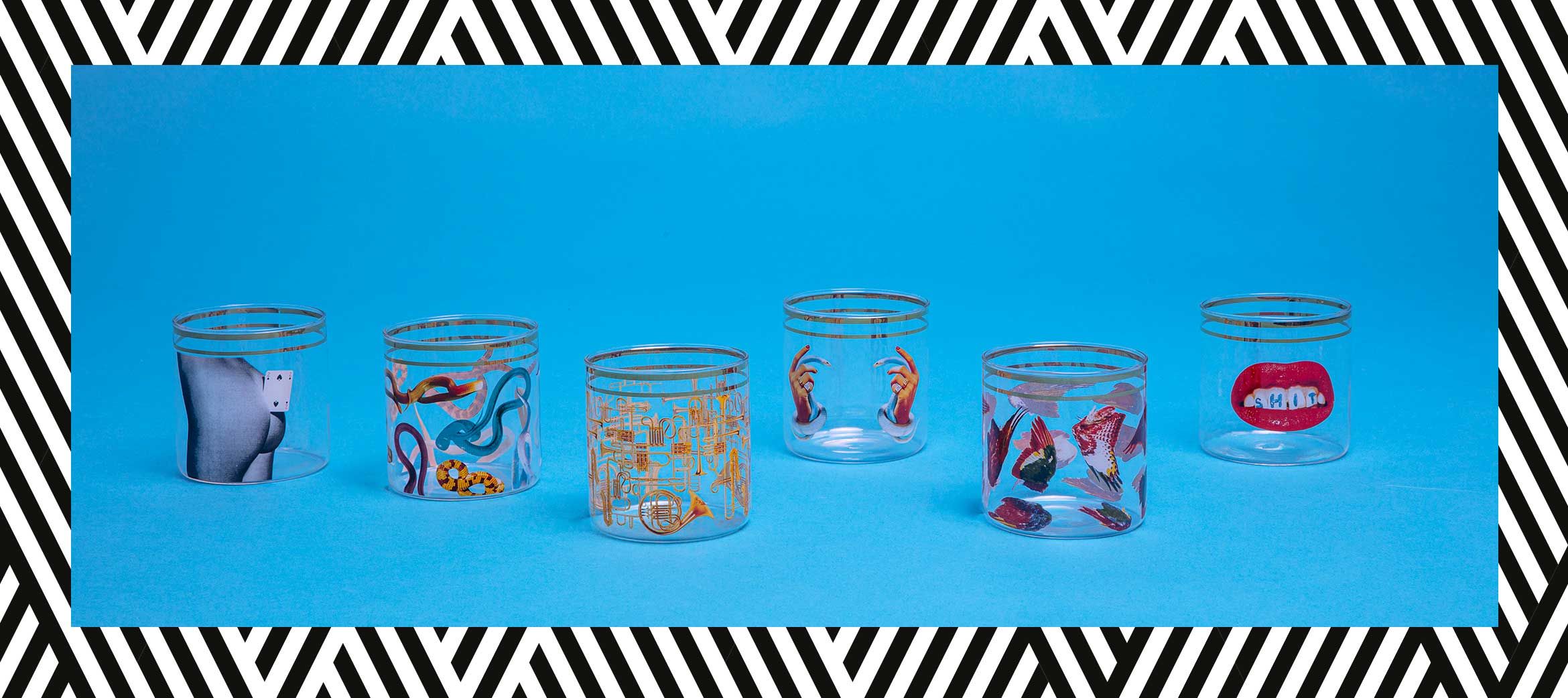 Bicchiere In Vetro Toiletpaper Loves Seletti