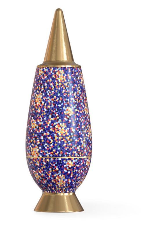 Vaso con coperchio in porcellana centenario Alessi