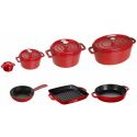 Batteria cocotte in ghisa rossa Staub