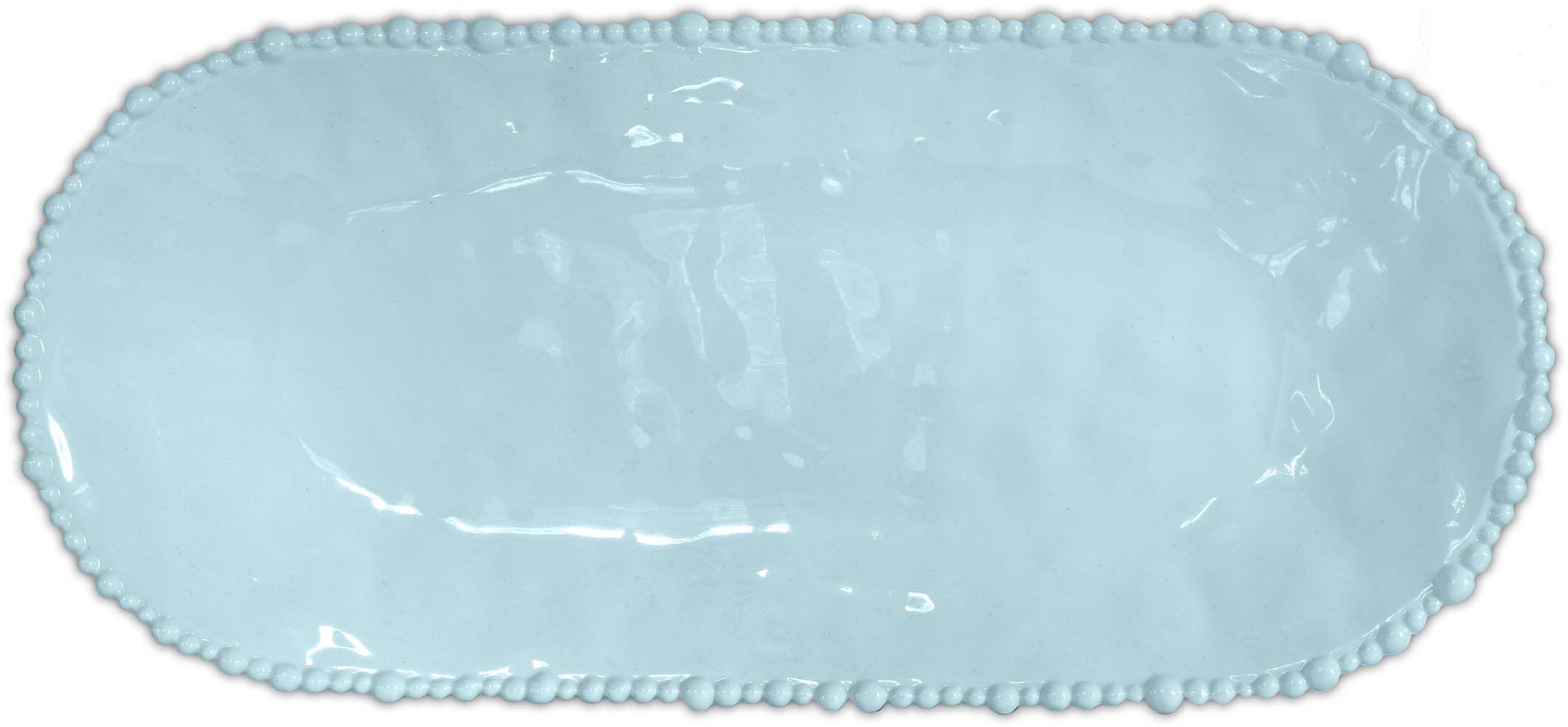 piatto a servire ovale 53x24 cm - aqua baci milano