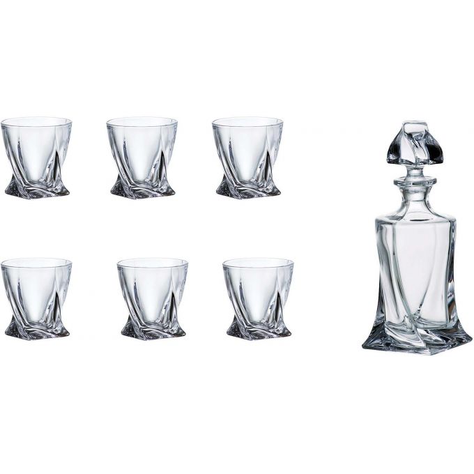 Set 7 pezzi bicchieri whisky quadro