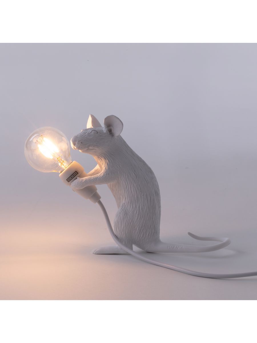 Lampada In Resina Mouse Lamp Mac - Seduto Usb Seletti