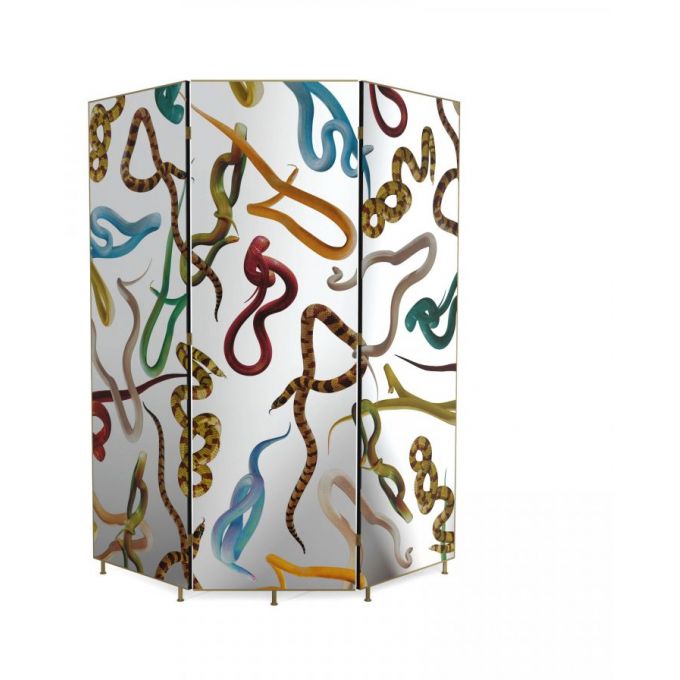 Paravento In Mdf A 3 Ante Toiletpaper Snakes Seletti