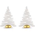 Set 2 Segnaposti Barkplace Tree bianchi