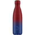 Bottiglia 500 ml - Gradient - Matte Red/Blue
