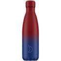 Bottiglia 500 ml - Gradient - Matte Red/Blue