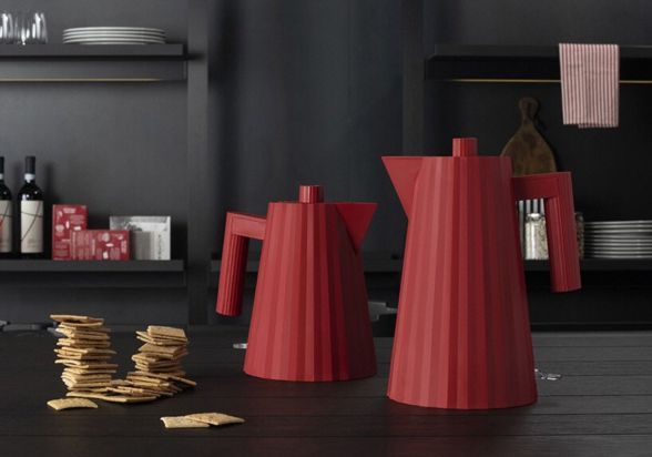 Plissè bollitore elettrico rosso 1lt alessi