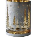 STORMLIGHT "DEERS/TREES" 18/H.24CM FROSTY-GOLD