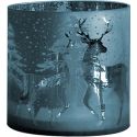 TEALIGHT "DEERS" 15/H.15CM PETROL