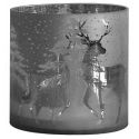 TEALIGHT "DEERS" 15/H.15CM WHITE