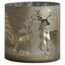 TEALIGHT "DEERS" 15/H.15CM GOLD