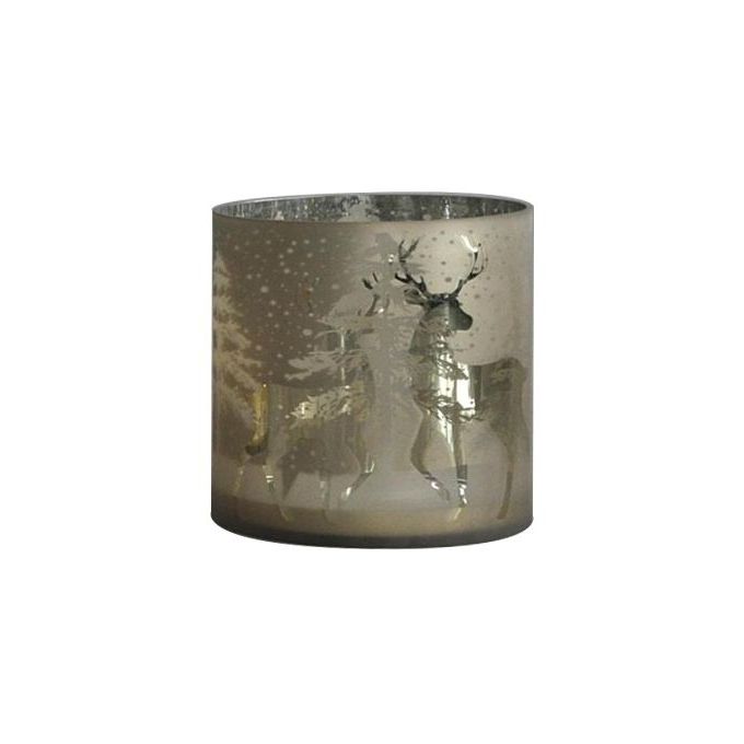 TEALIGHT "DEERS" 15/H.15CM GOLD