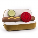 Divano imbottito con struttura in legno hot dog seletti