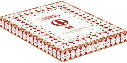 Piatto a forma abete 21x16 cm in porcellanain color box CHRISTMAS WONDERLAND