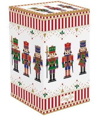 Casetta Portacandele In Porcellana6,5X6,5X14,5 Cm In Color Box Nutcracker