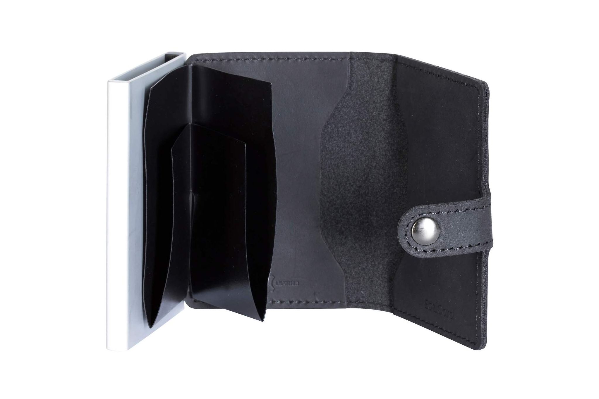 Porta Carte Eazicard Pelle Black/Silver