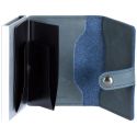 Porta Carte Eazicard Pelle Blue/Silver