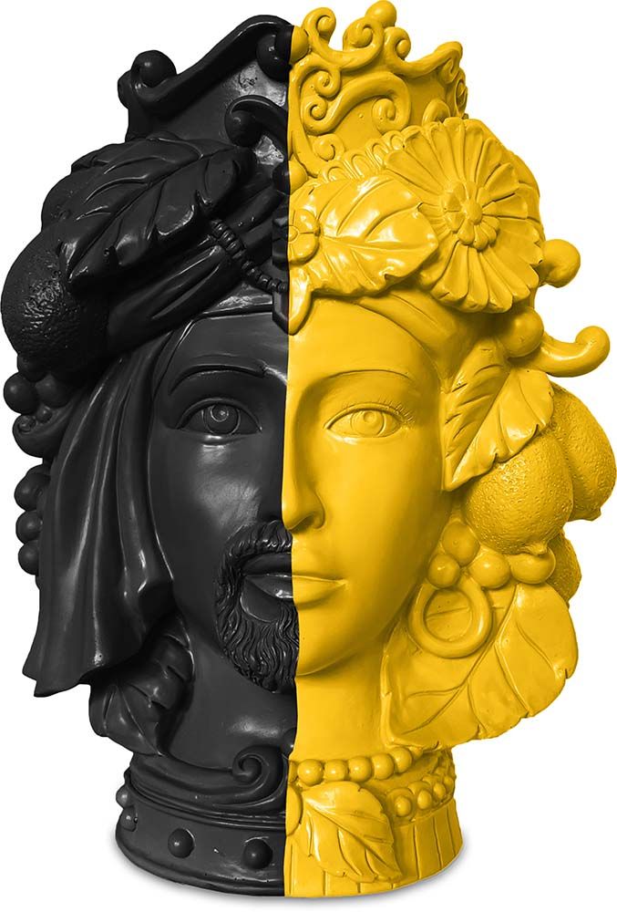 Testa  Media Nero Giallo Baci Milano