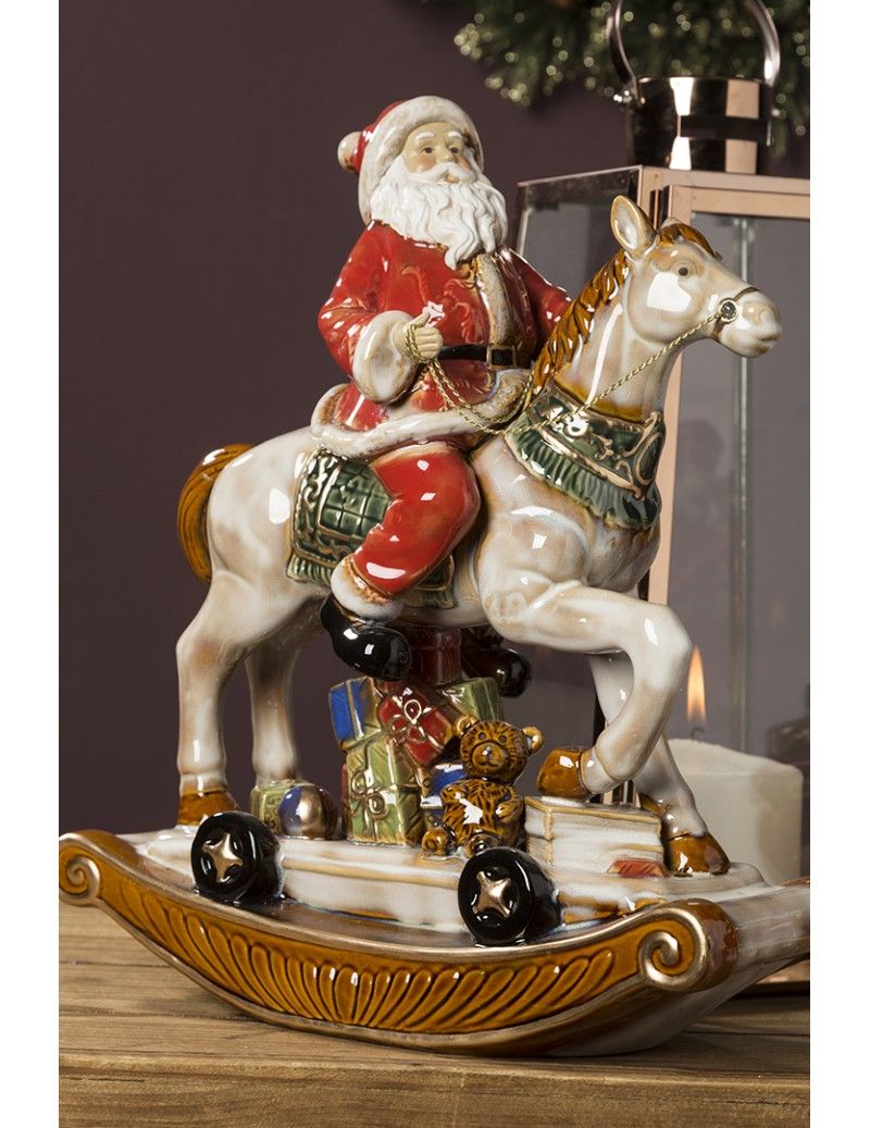 Babbo Natale Su Cavallo Porcellana