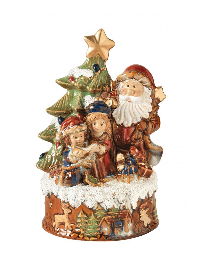 Carillon Babbo Natale Porcellana
