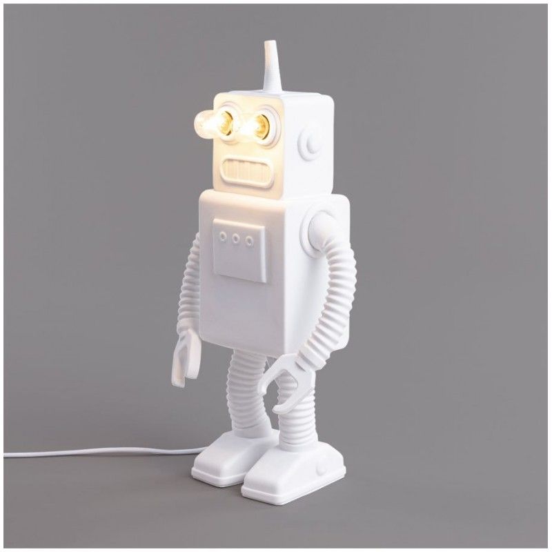 Lampada In Porcellana Robot Lamp Seletti