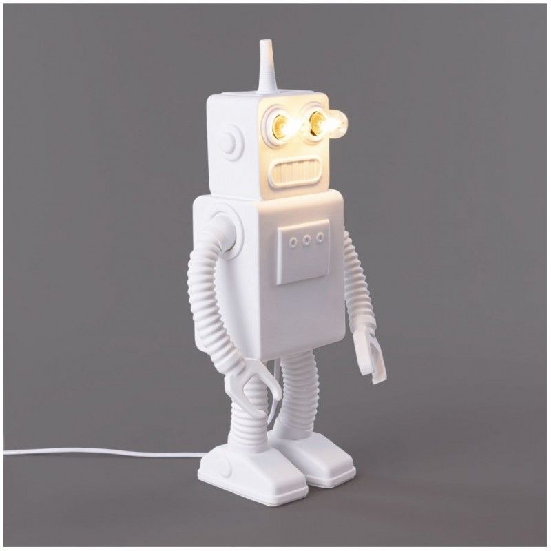 Lampada In Porcellana Robot Lamp Seletti