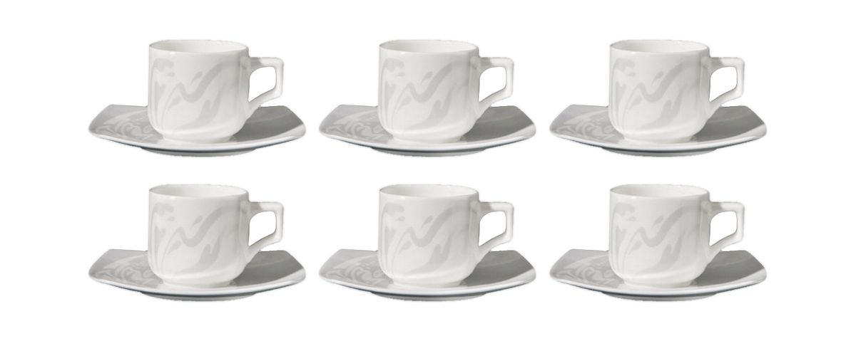 Set 6 tazze caffè con piattino vela Richard Ginori 1735