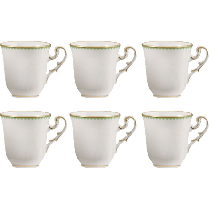 Set 6 tazze caffè con piattino narciso Richard Ginori 1735