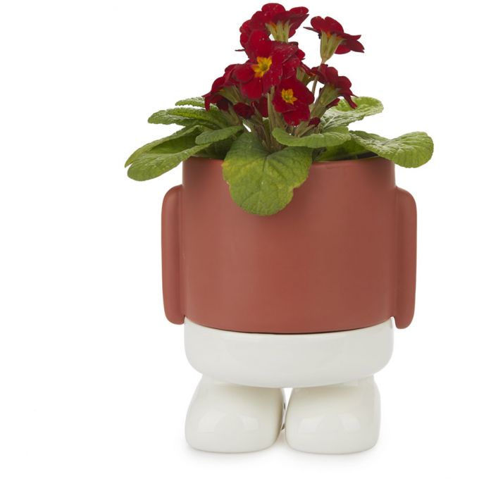 Vaso Da Fiori Mr.Standy Rosso Ceramica Balvi