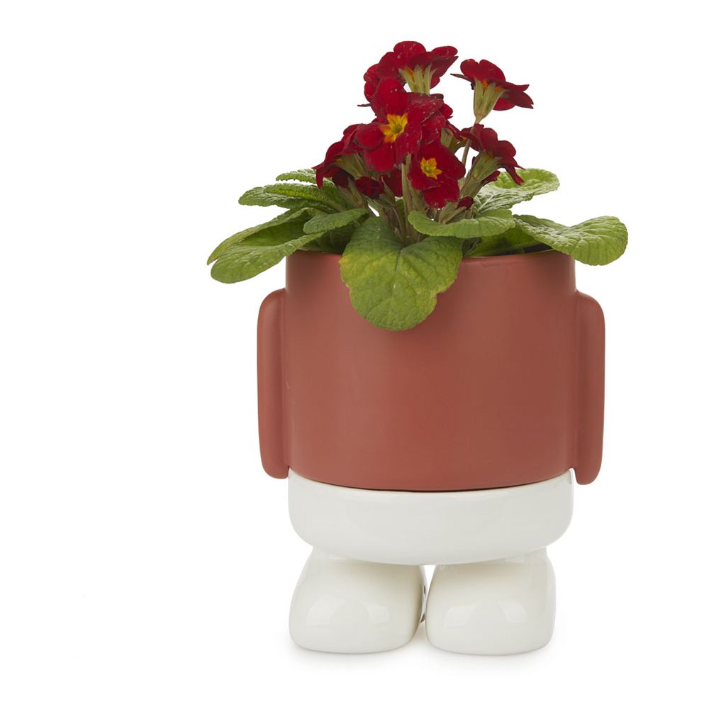 Vaso Da Fiori Mr.Standy Rosso Ceramica Balvi