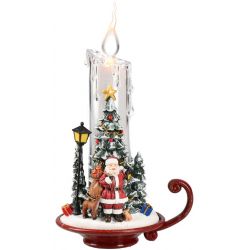 Candle santa with light acryl Multicolor-B/O-LED